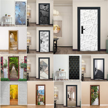 Load image into Gallery viewer, 3D Door Decoration Wallpaper Modern Design Door Sticker Self-adhesive Waterproof Poster Home Door Renew Mural Decal deur sticker
