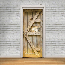 Load image into Gallery viewer, 3D Door Decoration Wallpaper Modern Design Door Sticker Self-adhesive Waterproof Poster Home Door Renew Mural Decal deur sticker

