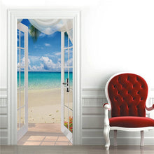 Load image into Gallery viewer, 3D Door Decoration Wallpaper Modern Design Door Sticker Self-adhesive Waterproof Poster Home Door Renew Mural Decal deur sticker

