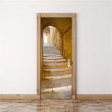 Load image into Gallery viewer, 3D Door Decoration Wallpaper Modern Design Door Sticker Self-adhesive Waterproof Poster Home Door Renew Mural Decal deur sticker
